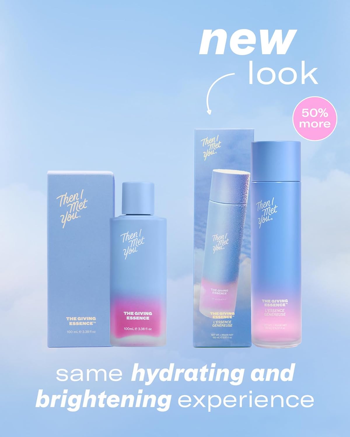 Then I Met You The Giving Essence, Hydrating and Brightening Face Treatment with Niacinamide & Fermented Ingredients, Vegan & Clean Skincare, 5.07 oz