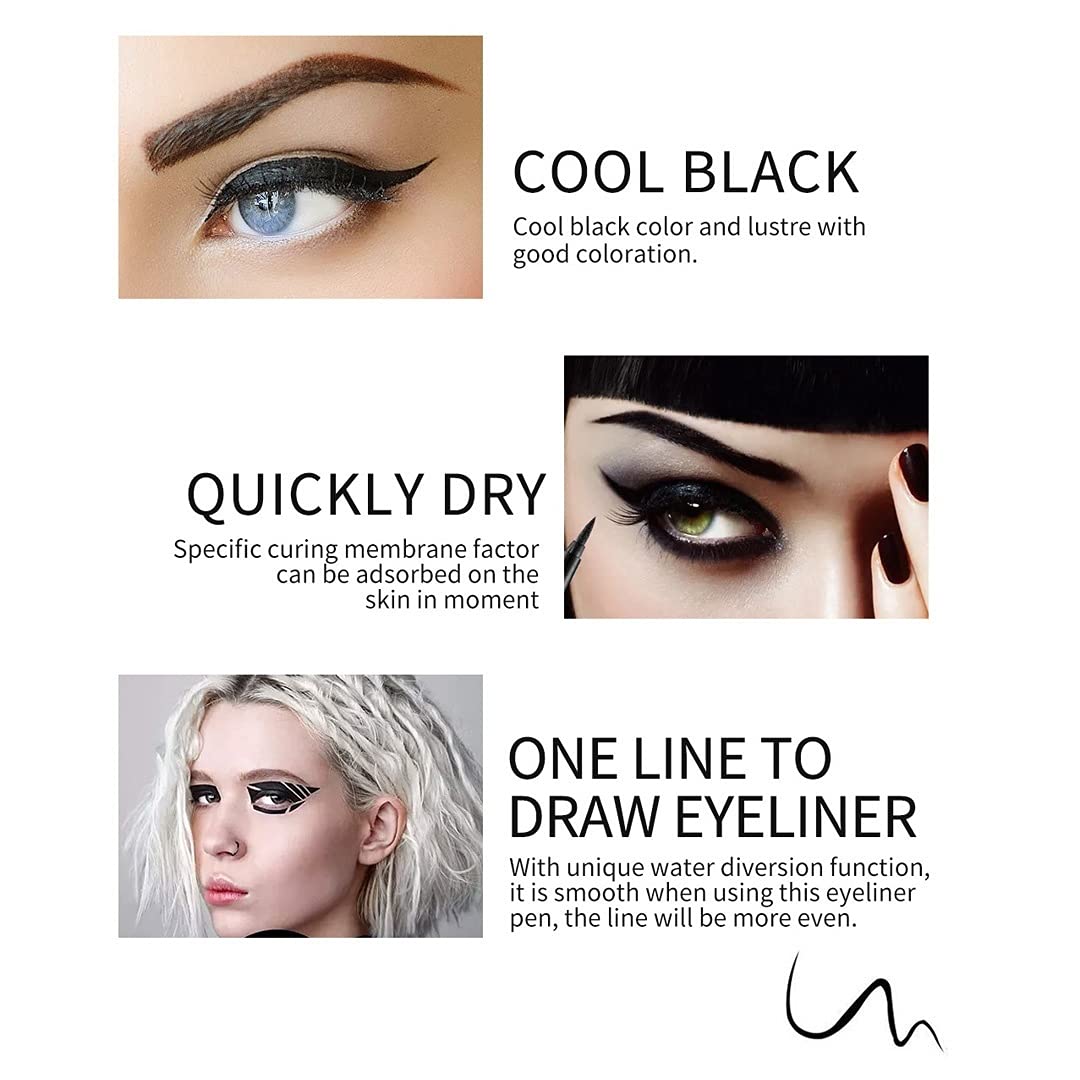 Kaely 6Pcs Glitter Gel Eyeliner Pencil Set for Women, Color Eye Liner Waterproof Smudge Proof with Sharpener, High Pigmented Eye Makeup Liners, lapiz de ojos delineador de ojos contra el agua, 01