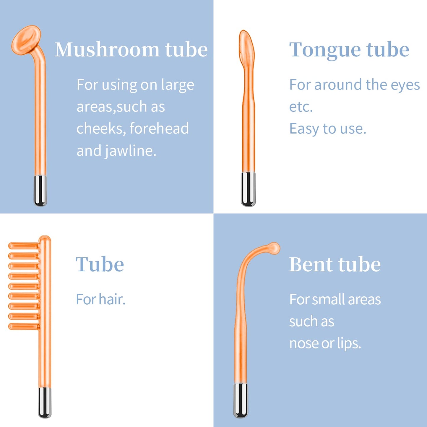 High Frequency Facial Machine - TUMAKOU Portable Handheld High Frequency Facial Skin Wand Machine with 4 Different Tubes