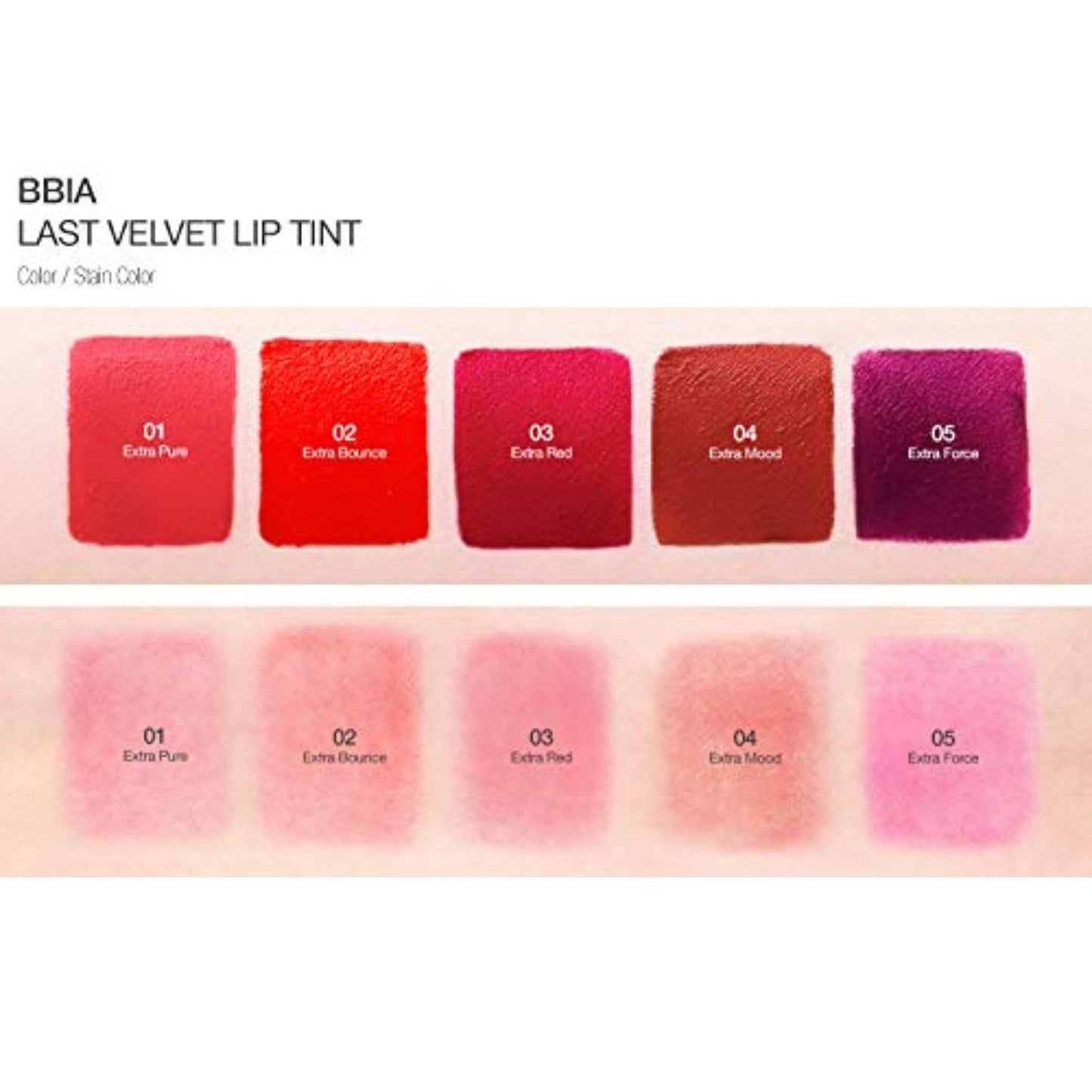 BBIA Last Velvet Lip Tint - Soft & Creamy Matte Finish Lip Stain, Blur Effect with Velvety Texture, Long-Lasting, High Pigment, Lightweight, Non-Drying, Korean Lip Makeup (02 EXTRA BOUNCE)