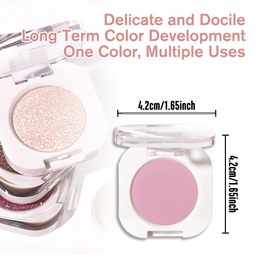 Single Matte Eye Shadow Palette Makeup, Light Peach Matte Eyeshadow for Women, Monochrome Eye Shadow Makeup, Pigmented Waterproof Sombras Para Ojos, Vegan, Talc, Paraben & Cruelty Free, 02