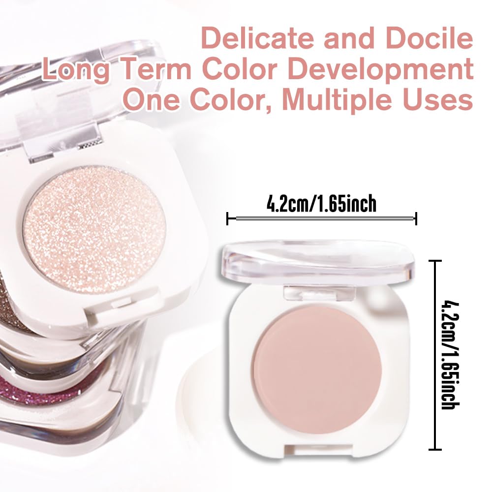Single Matte Eye Shadow Palette Makeup, Nude Pink Matte Eyeshadow for Women, Monochrome Eye Shadow Makeup, Pigmented Waterproof Sombras Para Ojos, Vegan, Talc, Paraben & Cruelty Free, 19