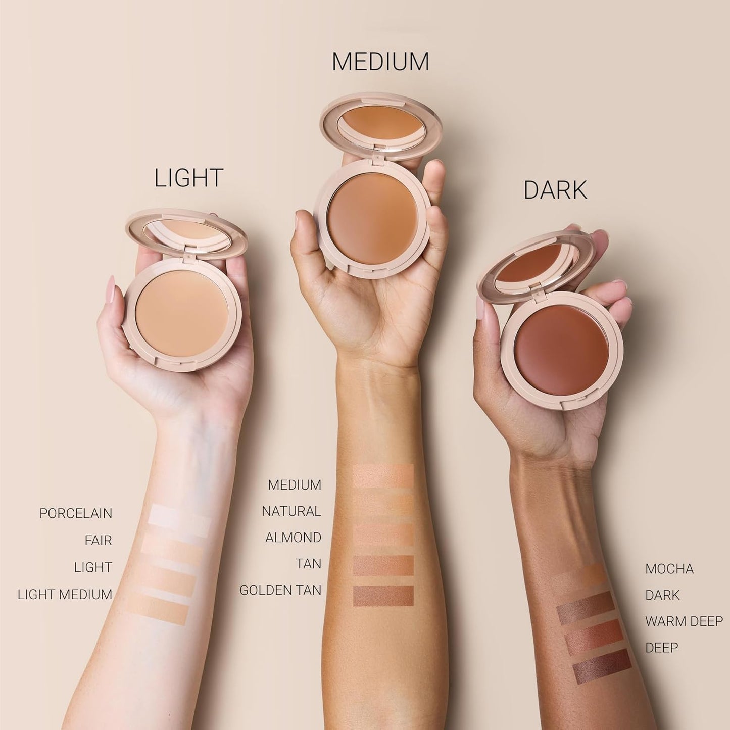 Long-Lasting Lightweight Foundation & Brush Duo | Cruelty-Free, Fragrance-Free, Buildable, Transfer-Proof Makeup (Almond)