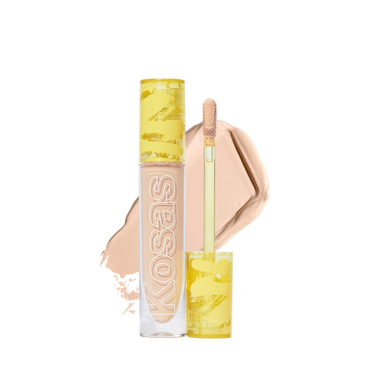 Kosas Revealer Concealer - Medium Coverage Makeup with Hyaluronic Acid, Conceals Dark Circles Under Eyes, Dark Spots and Blemishes + Brightens, Hydrates, Long-Lasting & Vegan,(Tone 3.5 W)