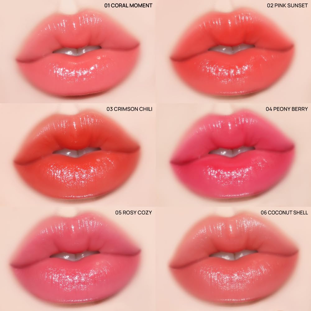 YNM Candy Gloss Balm 3g (10 DARK PLUM, 3g)(+9 colors) K-beauty, Tinted, Color Lipstick Balm, Glossy, Moisture, korean, Jello lips, Non-Sticky and Long-lasting
