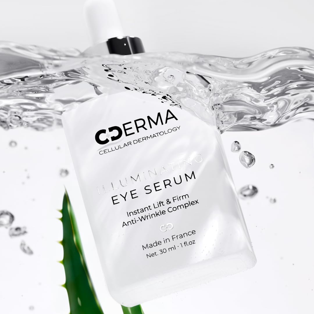 Anti Aging Eye Serum Reduces Wrinkles, Fine Lines, Puffiness & Dark Under Eye Bags. Instant Lift & Firm - Made in France, 1 fl oz