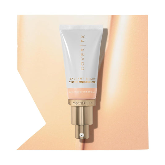 Cover FX Radiant Start Tinted Moisturizer Luminous Finish | Suitable For all Skin Types| Moisturizing Makeup| Light Coverage | 1 Fair with Neutral Peach Undertones