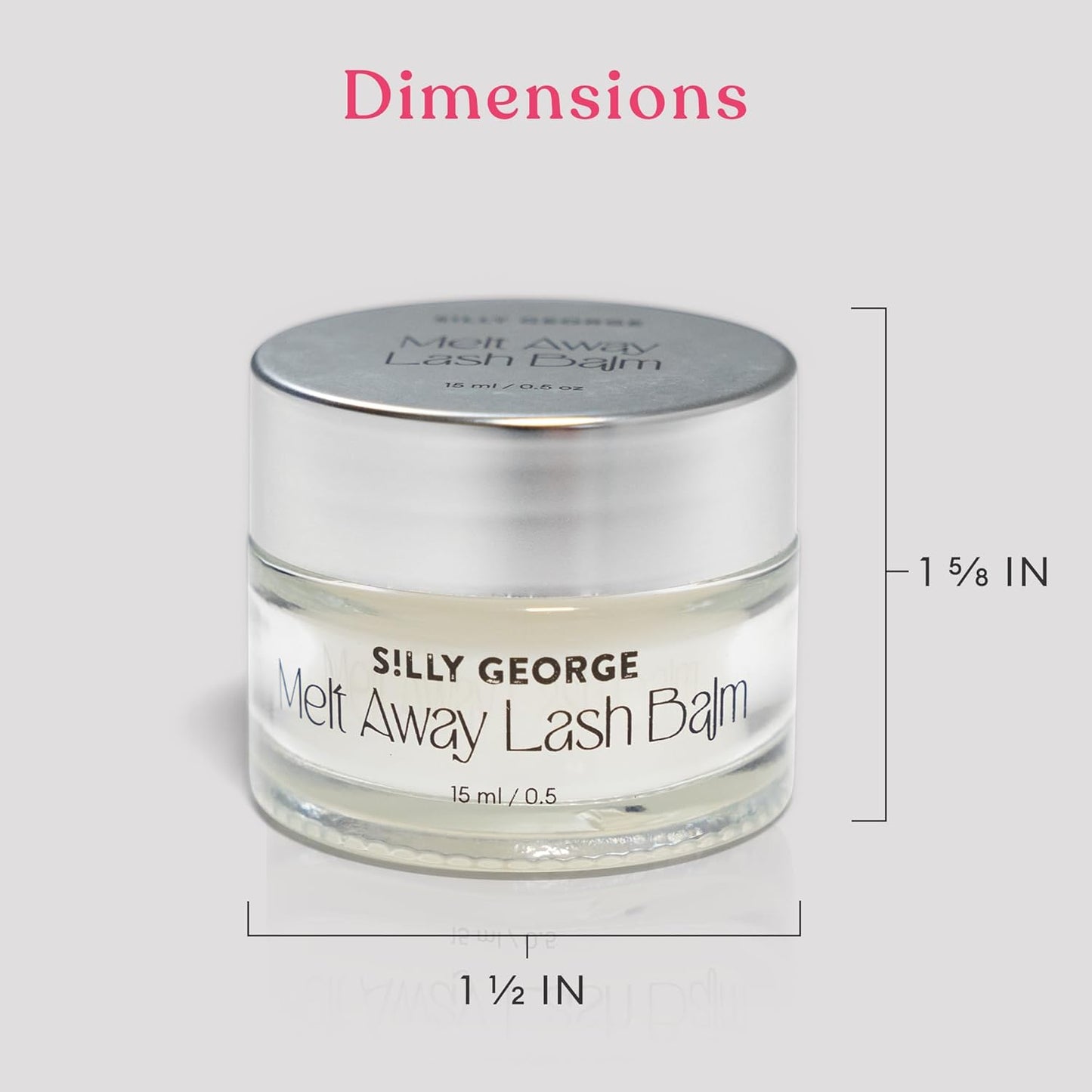 Silly George Melt Away Makeup & Lash Extension Remover - Removes All Eye Makeup (Including Mascara & Eyeliner) + Lash Extensions & Adhesives - Hydrating Moisturizer for Eyes & Lashes - 15 milliliters
