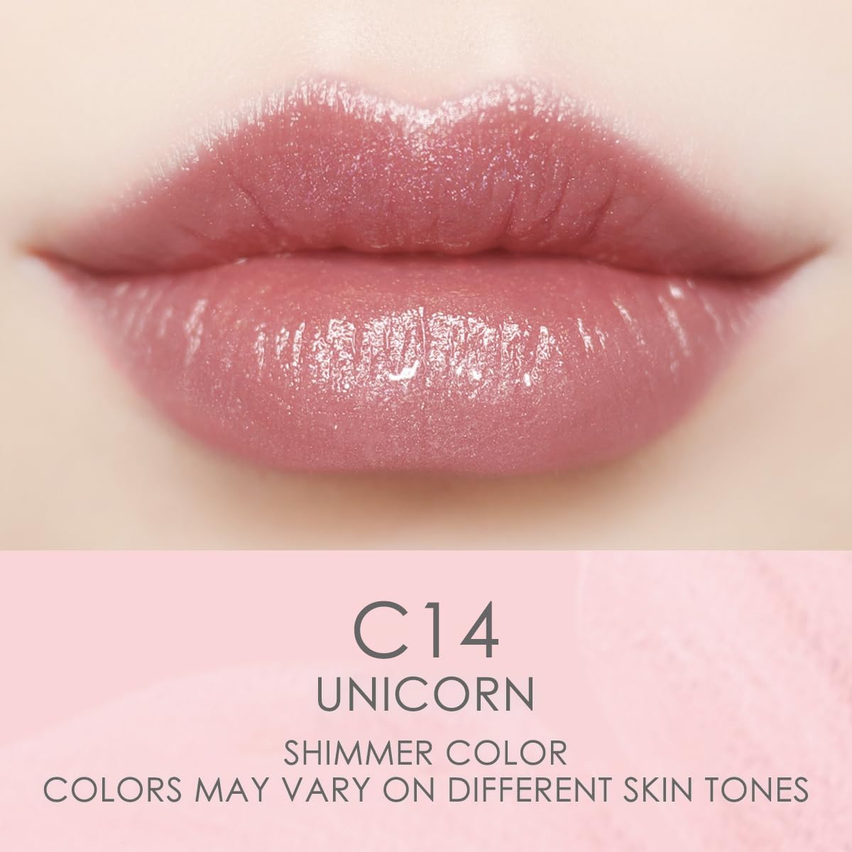 CATKIN Tinted Lip Balm Glitter Lip Stain Ultra Hydrating Lip Moistrurizer Lip Care with Vitamin E Nourishing For Cracked & Dry Lips 0.12 oz C14 Unicorn - Plum