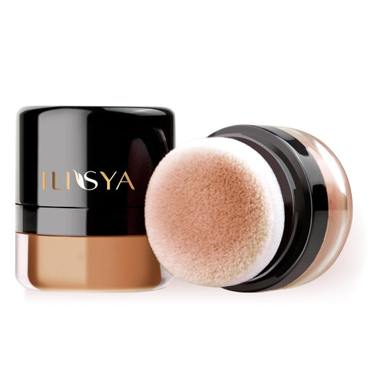 Face Blush Powder Makeup Soft Mushroom Blush for Cheeks Long Lasting Makeup Powder Highlight - Matte Finish (Bronze Gingko)