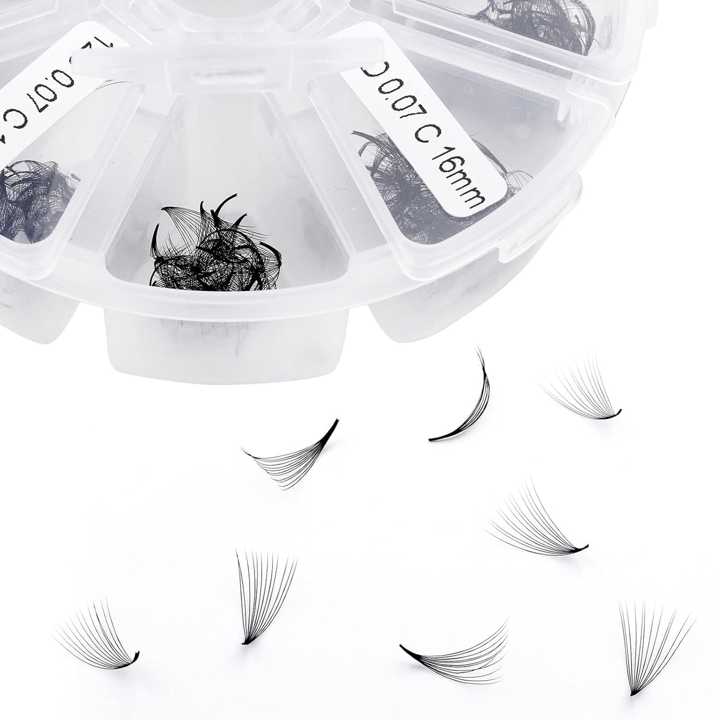 Premade Fans for Lash Extension: 6P, Wendy, Handmade Fans, Pre-made, For Lash-Artists, C, 9-16mm