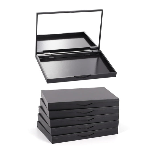 5 Pack Magnetic Makeup Palette with Mirror, Empty Cosmetics Dispensing Storage Box for Eyeshadow Lip Color Blush Powder Highlighter Contour(Small Palette - 4.92" x 3.38”)