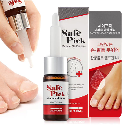 Safepick Miracle Nail Serum Nail Strengthener | Clear & Opaque Crème Nail Polish Treatment | Strengthen Weak & Thin Nails