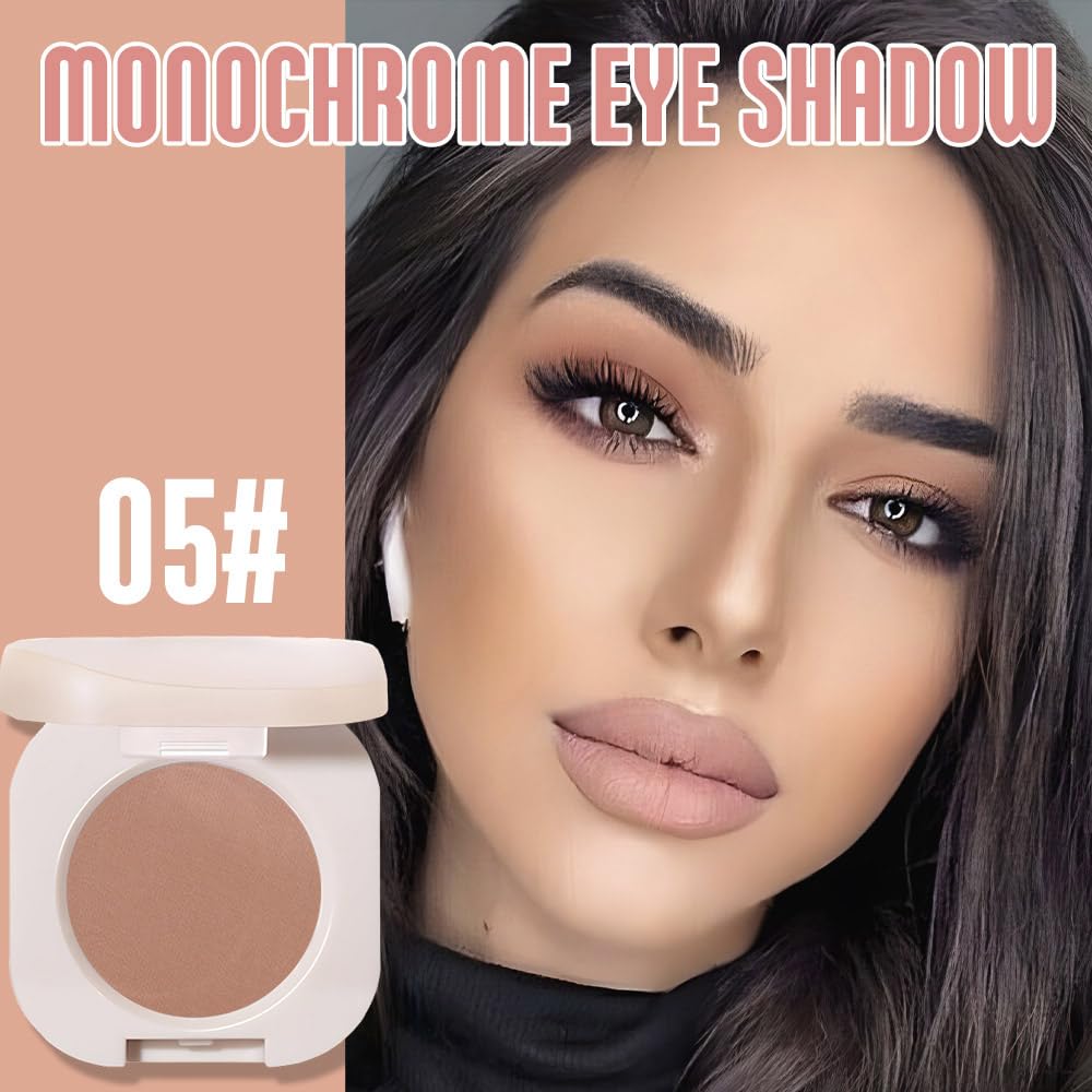 Pressed Single Matte Eyeshadow Palette Makeup, Brown eyeshadow For Women, Pigmented Waterproof Sombras Para Ojos, Single Pressed Powder Vegan, Talc, Paraben & Cruelty Free(05)