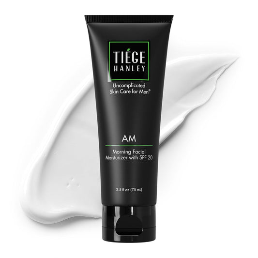 Tiege Hanley Mens Face Moisturizer, Morning Facial Moisturizer with SPF 20 - Men's Face & Skin Care Cream for Long-Lasting Hydration - Promotes Even Skin Tone, Safe for Sensitive Skin (2.5 Fl Oz)