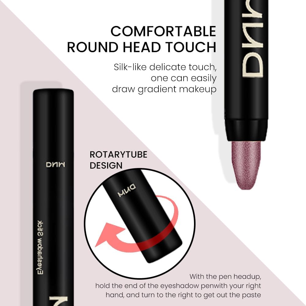 evpct 2Pcs Cream Eyeshadow Sticks Set for Eyes Waterproof, Sand Shimmer & Orchid Shimmer Matte Eye shadow Stick Pencil Pen Bulk sombras en crema para ojos 25+26