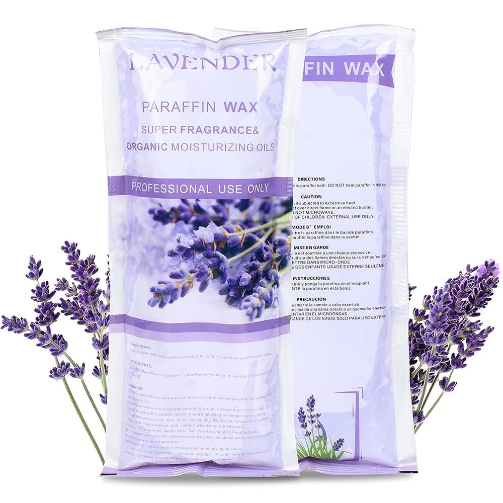 Toyar Paraffin Wax Refills, 12 Pack Lavender Scented Paraffin Wax Beads Blocks for Paraffin Bath, Paraffin Wax Machine Refills for Hand Feet Dry Skin,Rrelieves muscle fatigue, Hydration and nourish