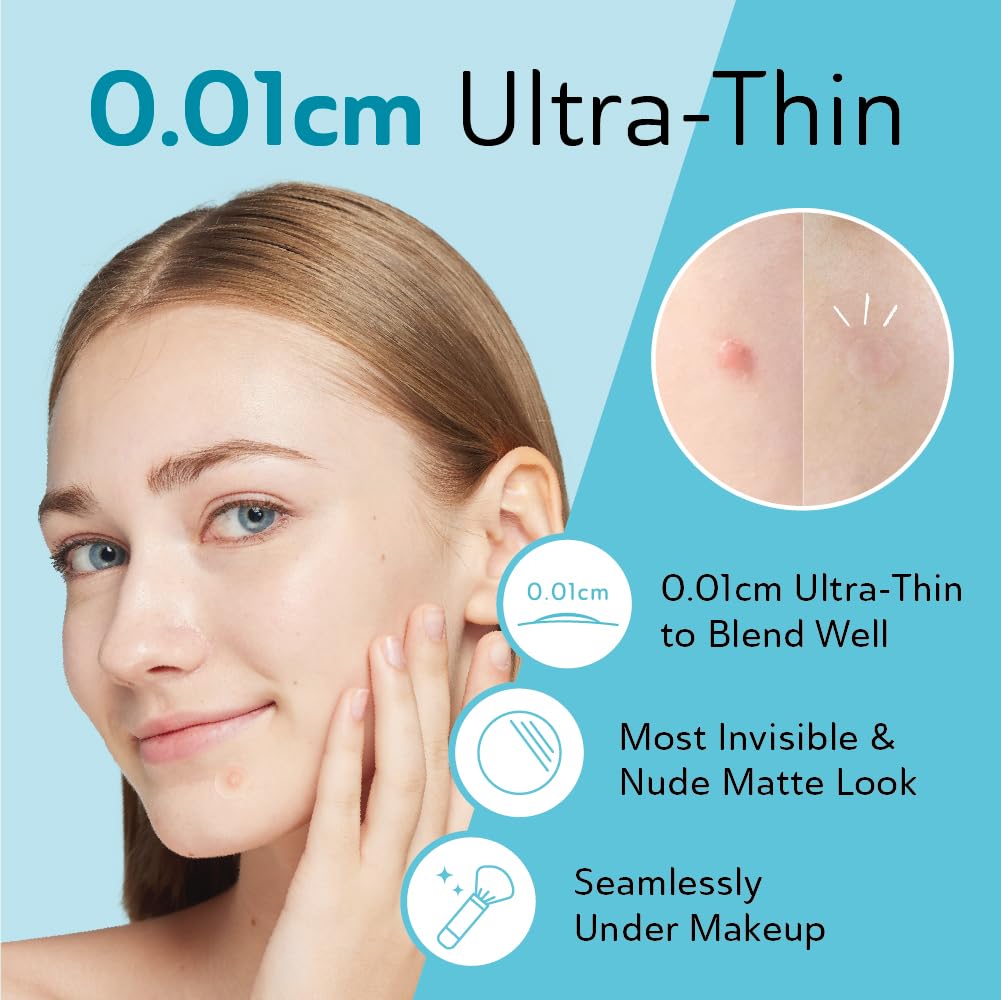 Invisible Pimple Patches for Cystic Acne - Premium Hydrocolloid Acne Patches & Zit Stickers, Cystic Acne Patch with Matte Finish - 240 Count - 3 Sizes Invisible Plus (Clear Patch)