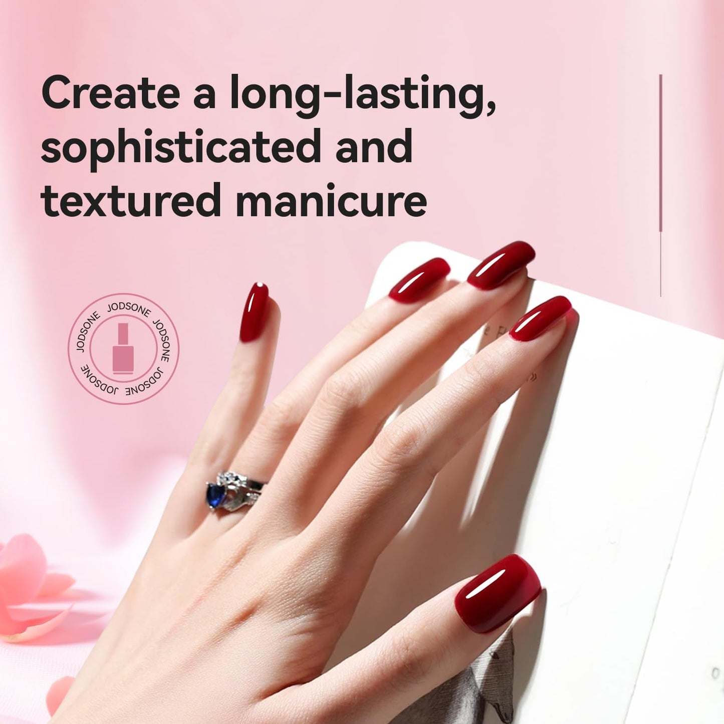 JODSONE 3 Bottles of Top Coat Matte Top Coat Base Coat Set Soak off Salon Use Home DIY Nail Gel