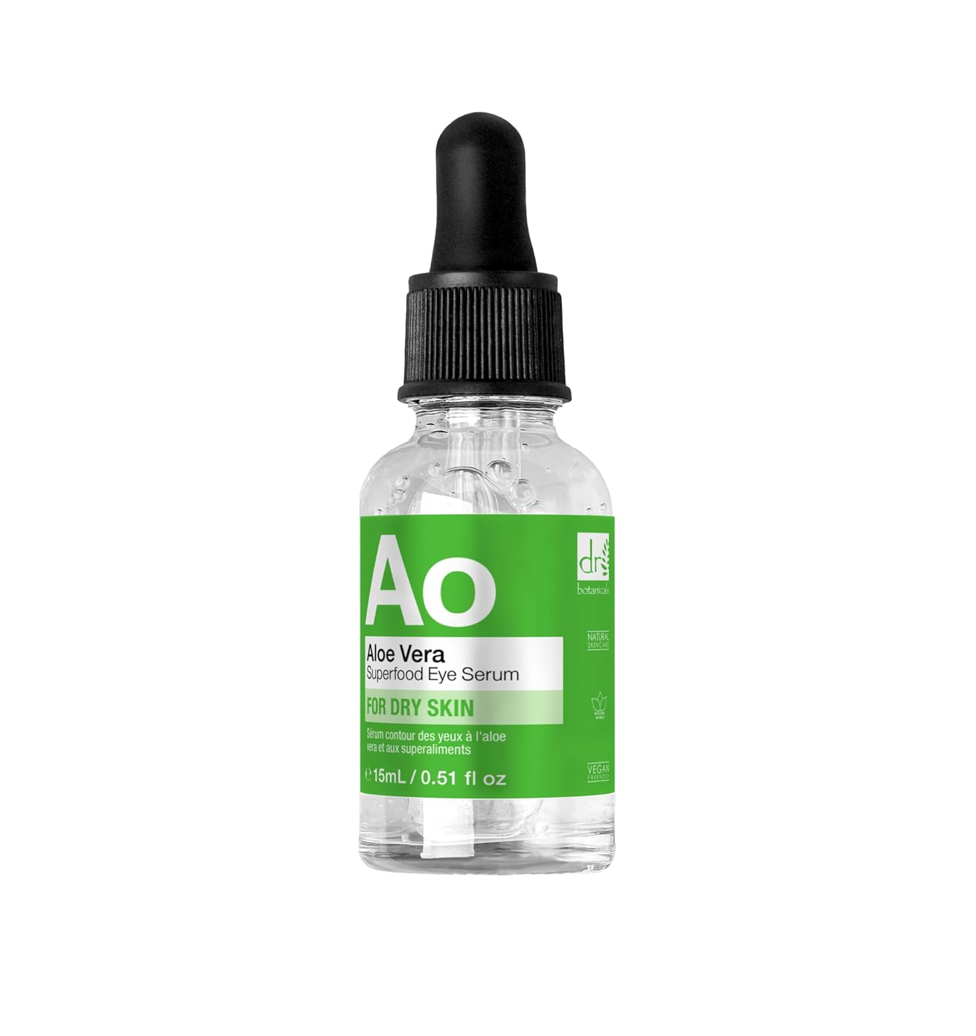 Dr Botanicals Aloe Vera Eye Serum | Eye Serum for Dark Circles and Puffiness - Hydrating and Soothing Formula for Plump - Reduce Puffiness and Fine Lines | Under Eye Serum | 0.15 fl oz