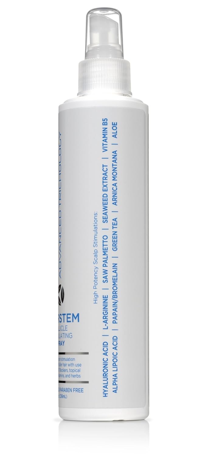Advanced Trichology HairStem Follicle Stimulating Spray - Clinical Strength Hair Growth Stimulator - Biotin, Saw Palmetto, Hyaluronic Acid 8oz