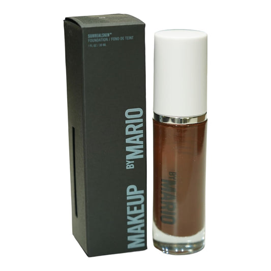 MAKEUP BY MARIO SurrealSkin Liquid Foundation, Liquid Formula, Vegan, Long-wearing coverage, Hydrating, Natural Finish, Size 30 mL (30W - dark deep with warm undertone)