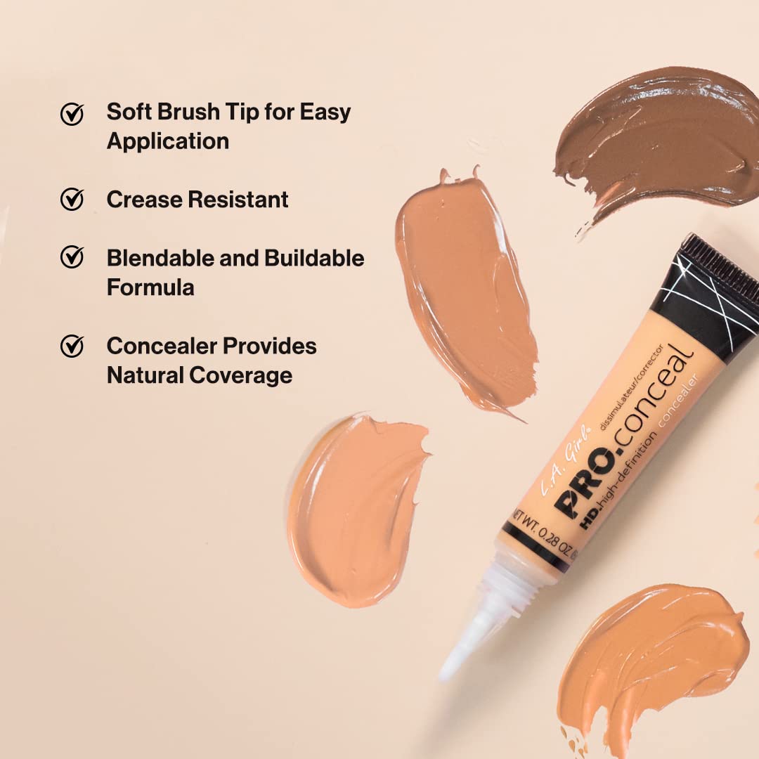 L.A. Girl Pro Conceal HD Concealer, Chestnut, 0.28 Ounce