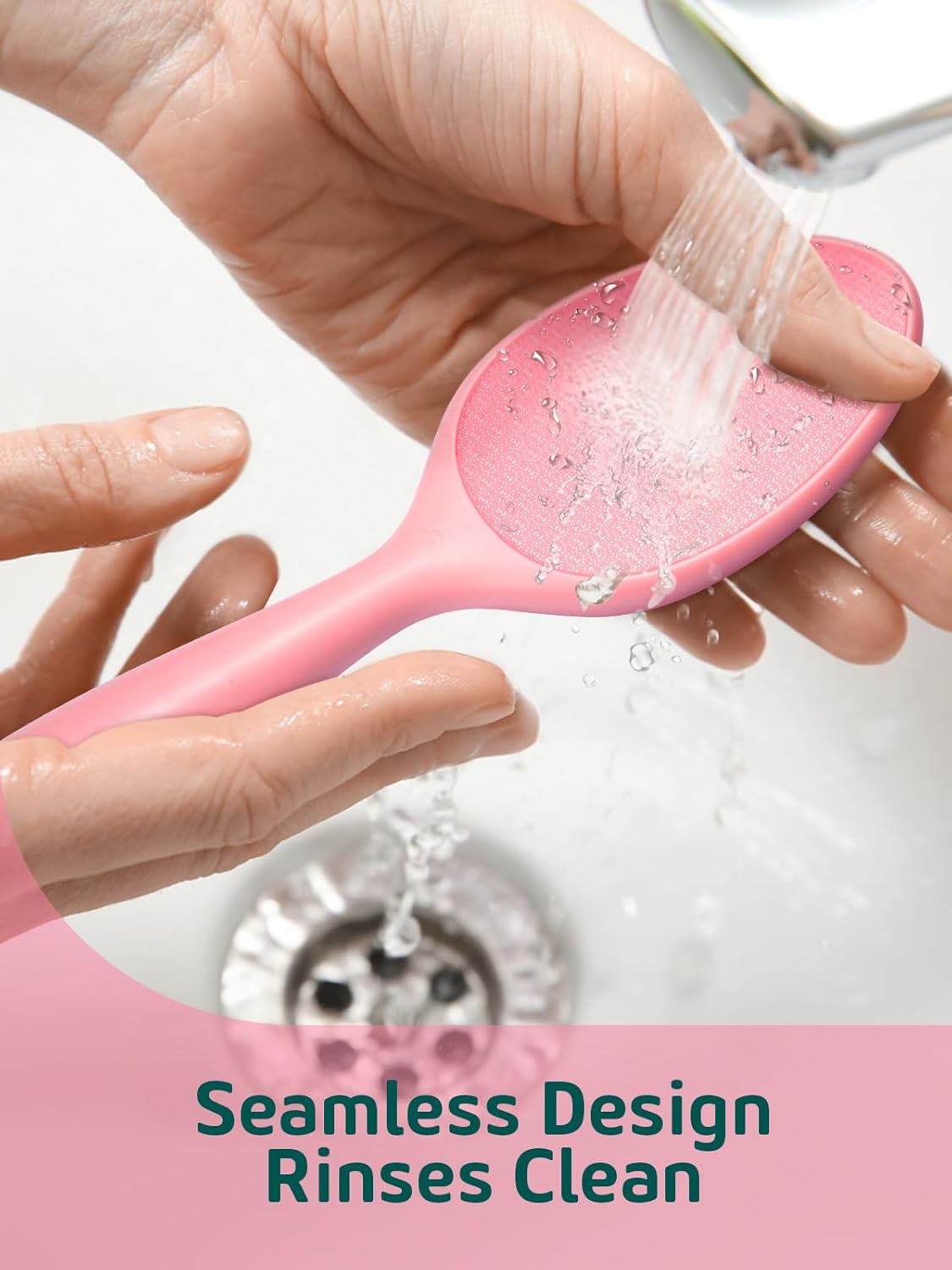 2-Sided Glass Foot File Callus Remover Without Drain Stand (Pink)