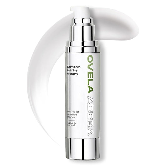 Abera Ovela Maternity Stretch Mark Cream for Pregnancy and Weight Fluctuations, Stretch Mark Treatment Pregnancy Must Haves, Deep Stretch Mark Removal, All Skin Types, 1.69 fl oz