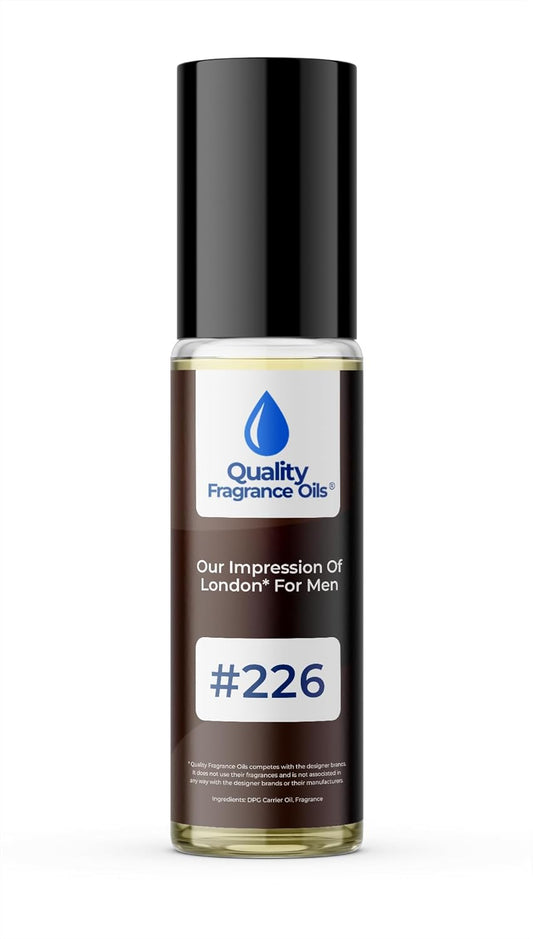 Quality Fragrance Oils' Burb. London for Men Impression #226 | Long-Lasting Perfume Oil, Alcohol-Free, Strong Scent, 10ml Roll-On | Affordable Alternative to Designer Fragrances