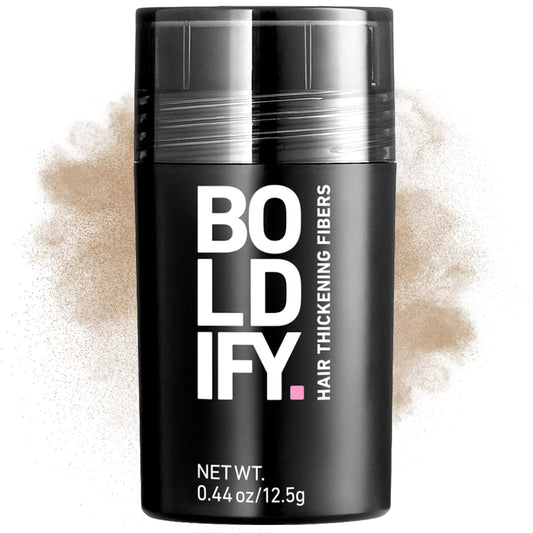 BOLDIFY Hair Fibers (12.5g) - Fill In Thinning and Fine Hair for an Instantly Fuller, Thicker Look - 14 Shades for Women & Men - Medium Blonde