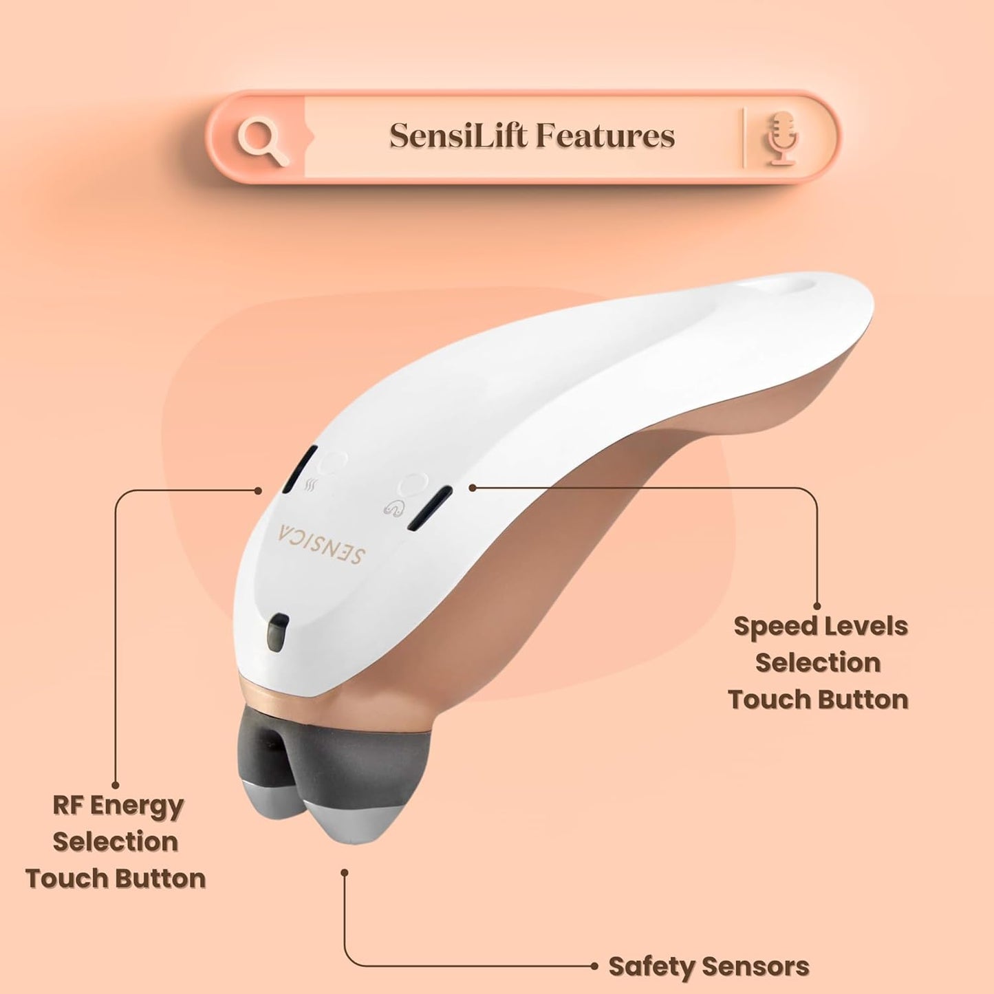 Sensilift Anti-Aging Radio Frequency Skin Tightening Device | Clinically Proven Collagen Boosting Technology for Wrinkle Reduction and Face Lifting | Non-Invasive, Professional Face & Neck Treatment