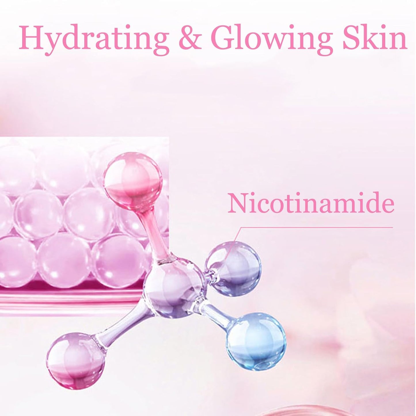 6Pcs Amino Acid Skin Care Products Set, Sakura Skin Care Sets, Nicotinamide Skin Care Gift Set for Women Girls, Skincare Routine Set, Face Care Kit with Cleanser, Mask, Toner, Eye Cream, Moisturizer
