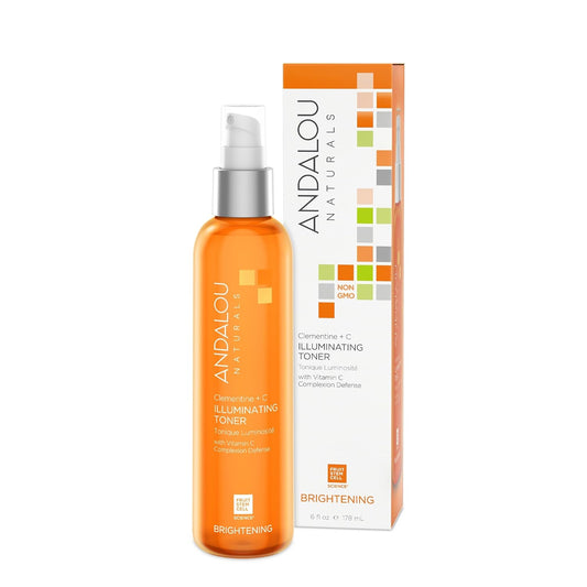 Andalou Naturals, Toner Facial Toner Helps Hydrate Balance Skin pH For Clear Bright Skin, Clementine Plus C, 6 Fl Oz