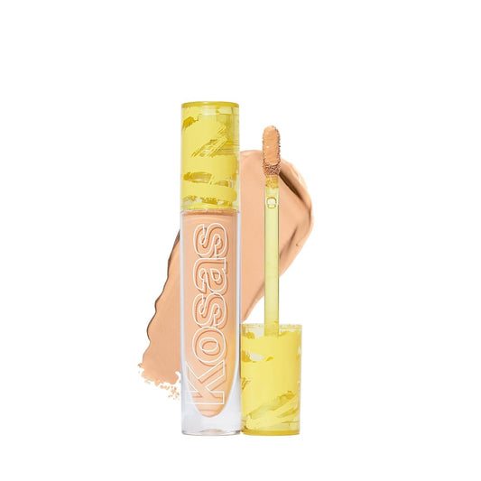Kosas Revealer Concealer - Medium Coverage Makeup with Hyaluronic Acid, Conceals Dark Circles Under Eyes, Dark Spots and Blemishes + Brightens, Hydrates, Long-Lasting & Vegan, (Tone 5.8 N)