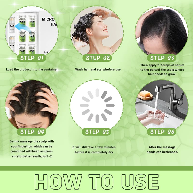 Hair Regrowth System – Advanced Hair Growth Treatment for Men & Women with Ginseng, Eclipta Prostrata, Peppermint & Ginger Root – Thickening Serum for Thicker, Fuller Hair – Natural Hair Loss Solution