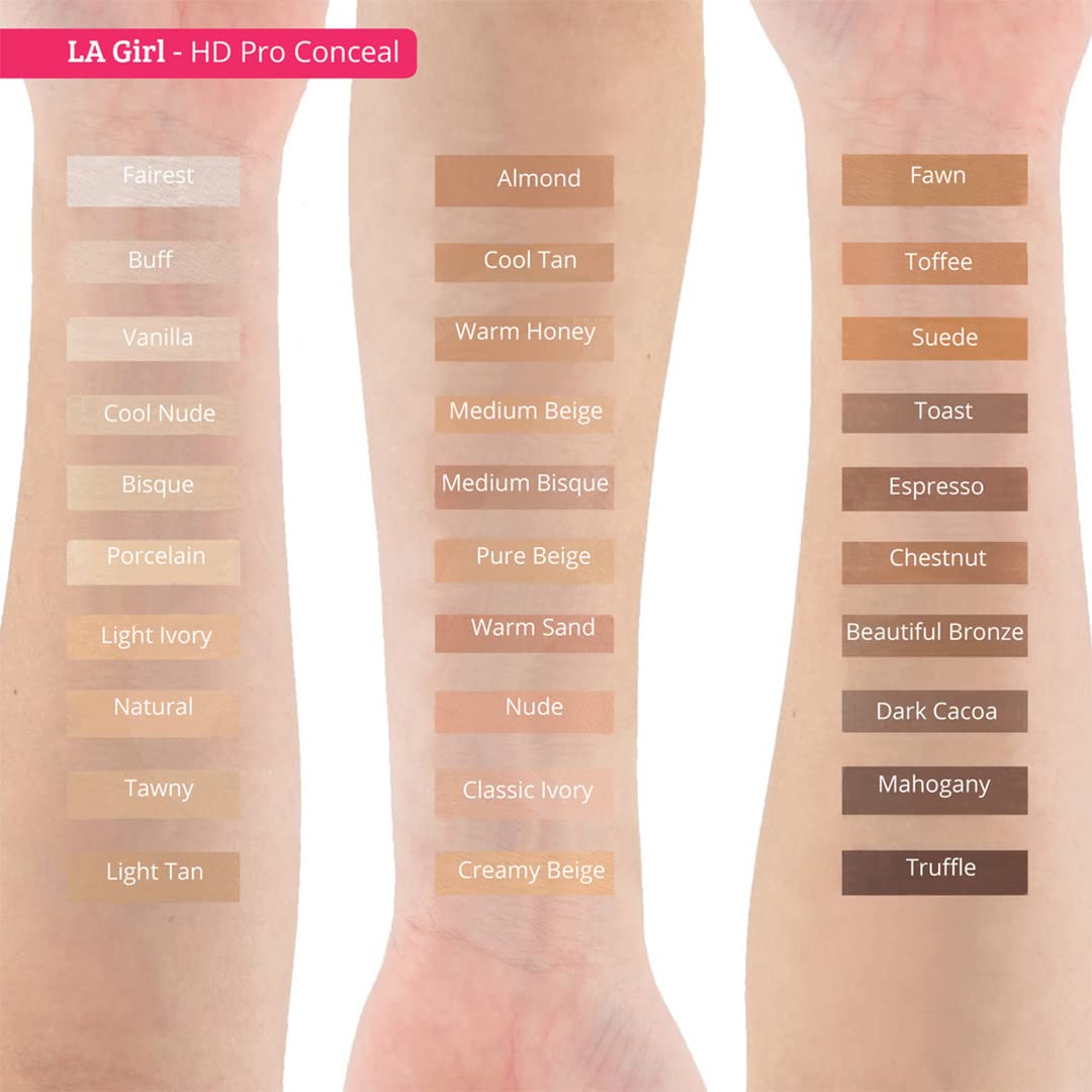 L.A. Girl Pro Conceal HD Concealer, Nude, 0.28 Ounce