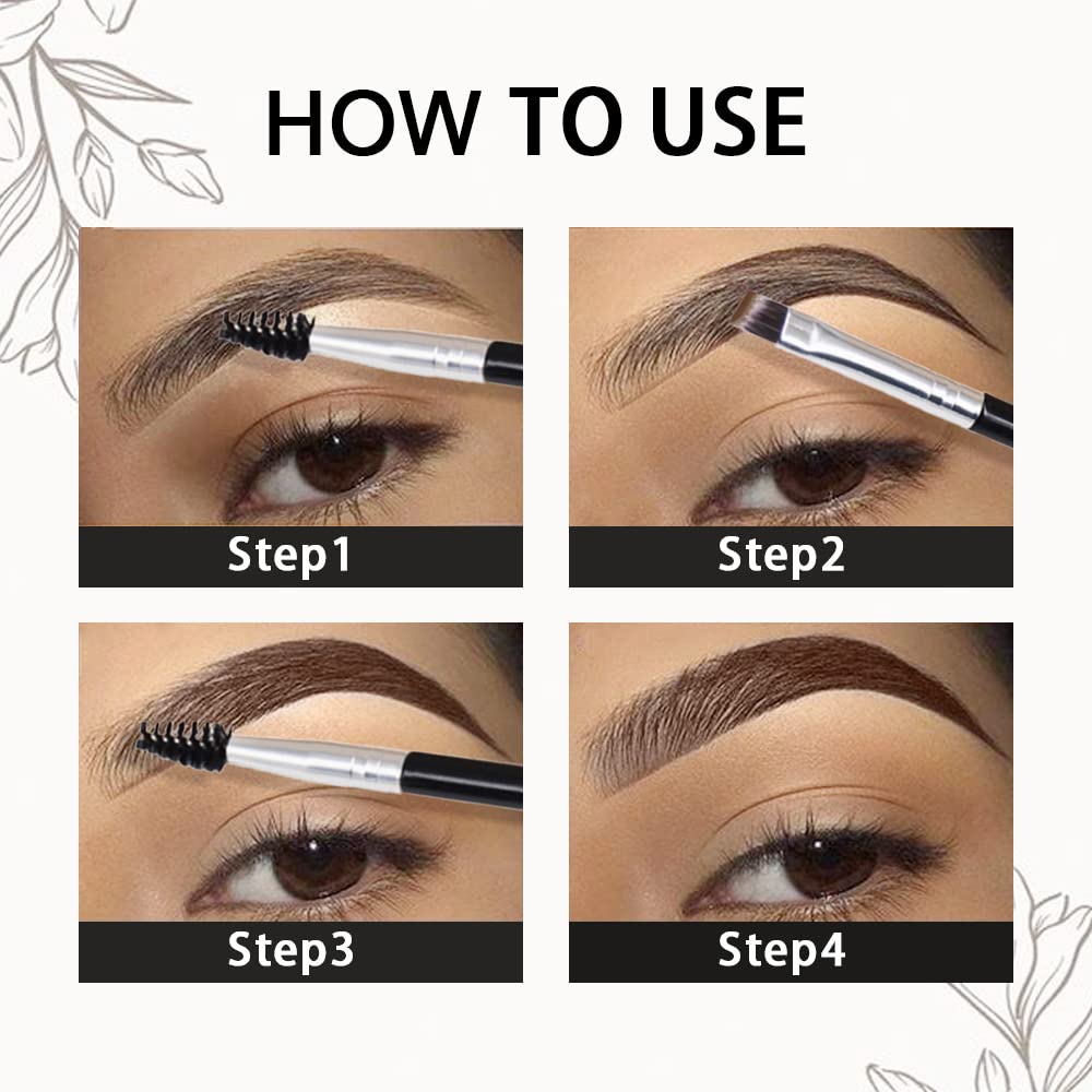 evpct Blonde Eyebrow Powder Pomade Gel Shaper Makeup Kit with Dual-ended Brush, Eyebrow Stencils Kit for Women Shaping, Eye Brow Pomade Stencil Shaper Tinting kits for Women, Long Lasting Waterproof
