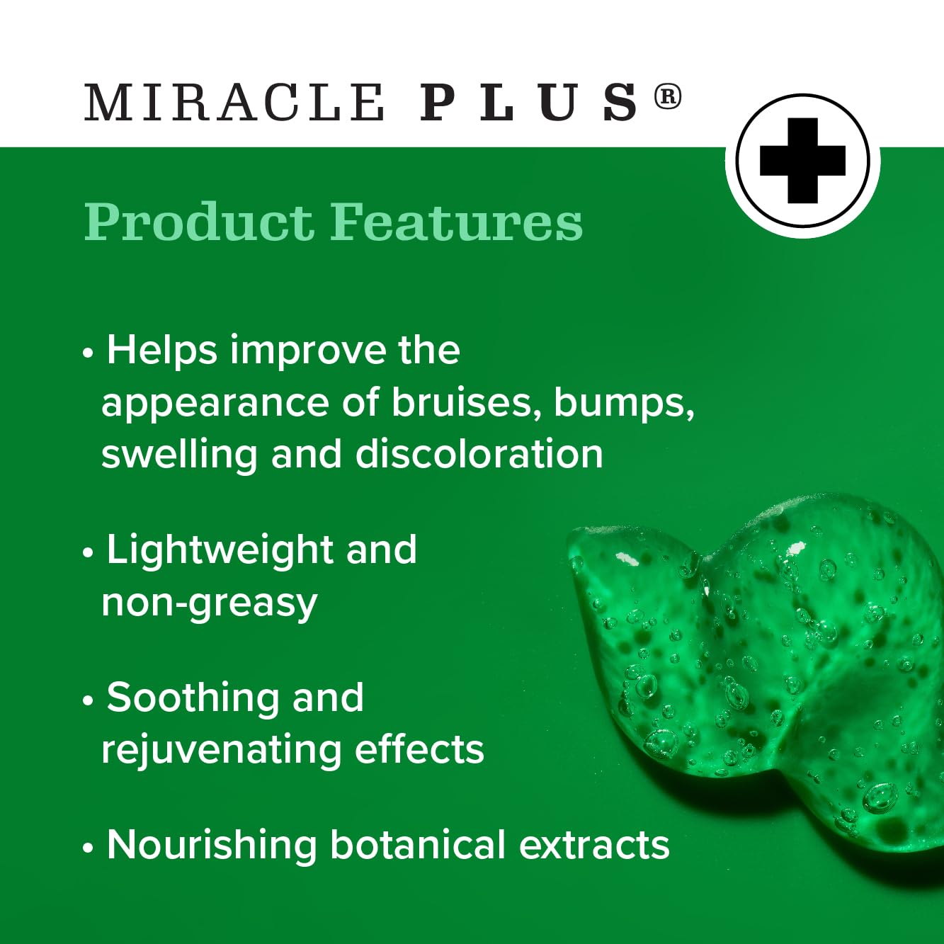 Miracle Plus Natural Arnica Bruise Body Gel | Arnica Montana Lotion For Thin Skin Bruising And Swelling After Surgery | Extra Strength Vitamin K Cream | Skin Care Arnica Ointment For Bruises, 4 Oz