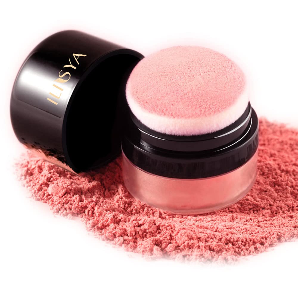 ROUSE Face Blush Powder Makeup Soft Mushroom Blush for Cheeks Long Lasting Makeup Powder Highlight - Matte Finish (Coral Red)