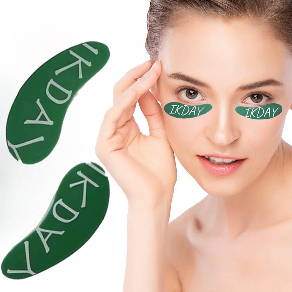 Silicone Eye Patches Reusable Under Eye Patches | Forever Eye Mask Reusable Eye Gel Pads | Eye Patches for Wrinkles &Puffy&EyesDark Circles| Great Skincare Routine for Face (Green -1pair)