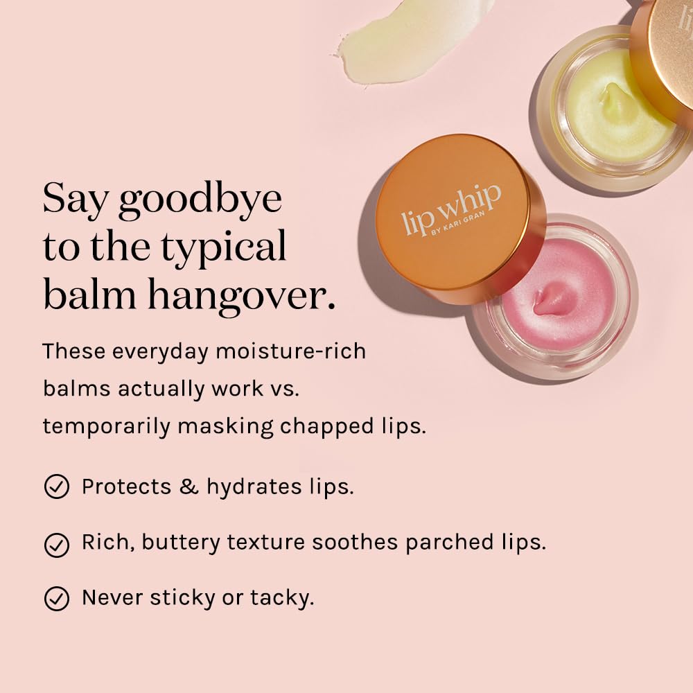 Kari Gran Lip Whip | Moisturizing Lip Balm with Organic Oils | Glossy Sheen + Peppermint | Rich Buttery Texture, Hydrates & Protects | Non-GMO, Organic Ingredients, Made in USA (Tinted Peppermint)