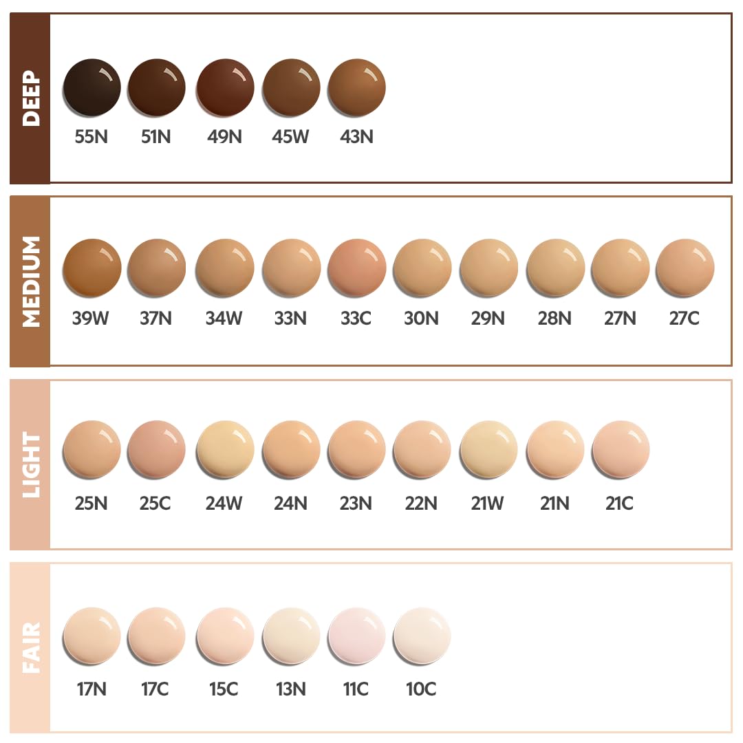 TIRTIR Mask Fit Red FoundationㅣLong Lasting Flawless Coverage, Energy Essence, Lightweight, Hydrating, Pore-Blurring, Breathable Satin Finish, Makeup, Radiant Skin, #17C Porcelain, 1.01 Fl Oz