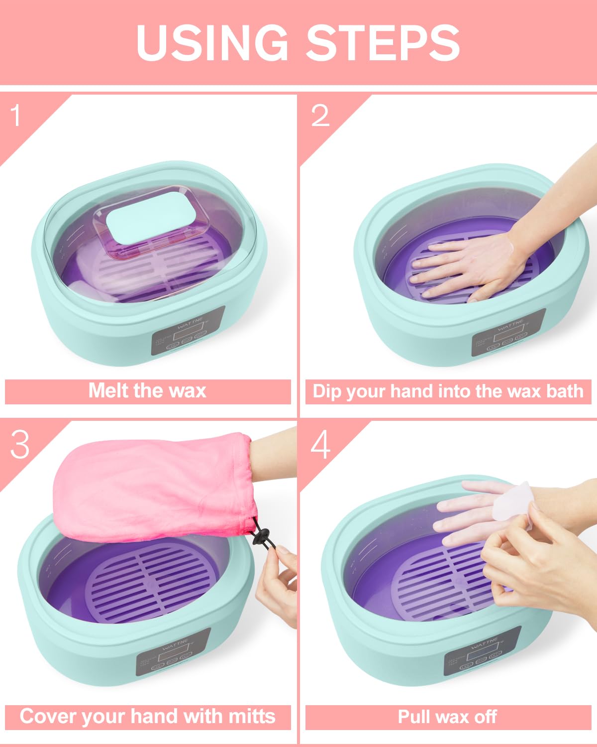 Paraffin Wax Machine for Hand and Feet -Paraffin Wax Warmer Moisturizing Kit Auto-time and Keep Warm Paraffin Hand Wax Machine for Arthritis(Green)