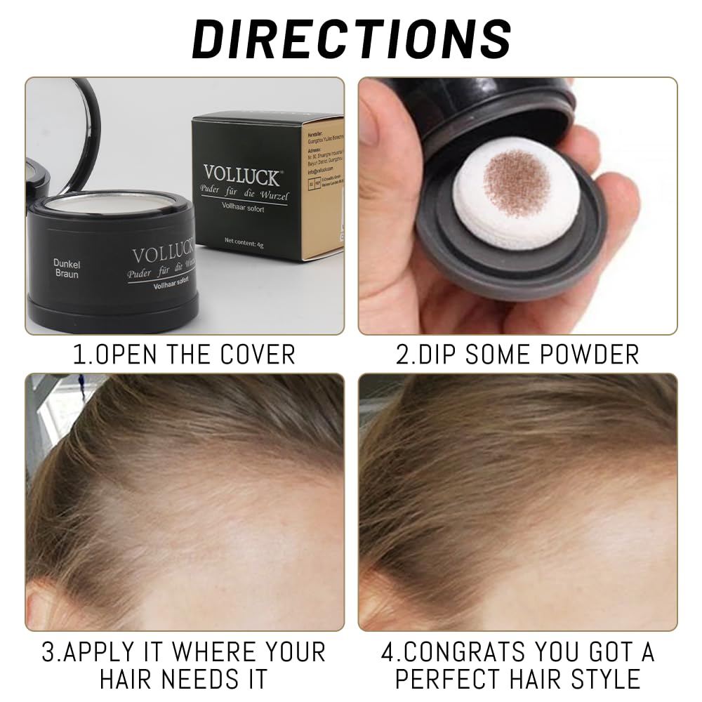 Root Touch Up Hair Powder, Instantly Gray Hair Root Cover Up Hairline Powder, Hair Concealer For Women and Men (A-Medium Blonde, 2PC)