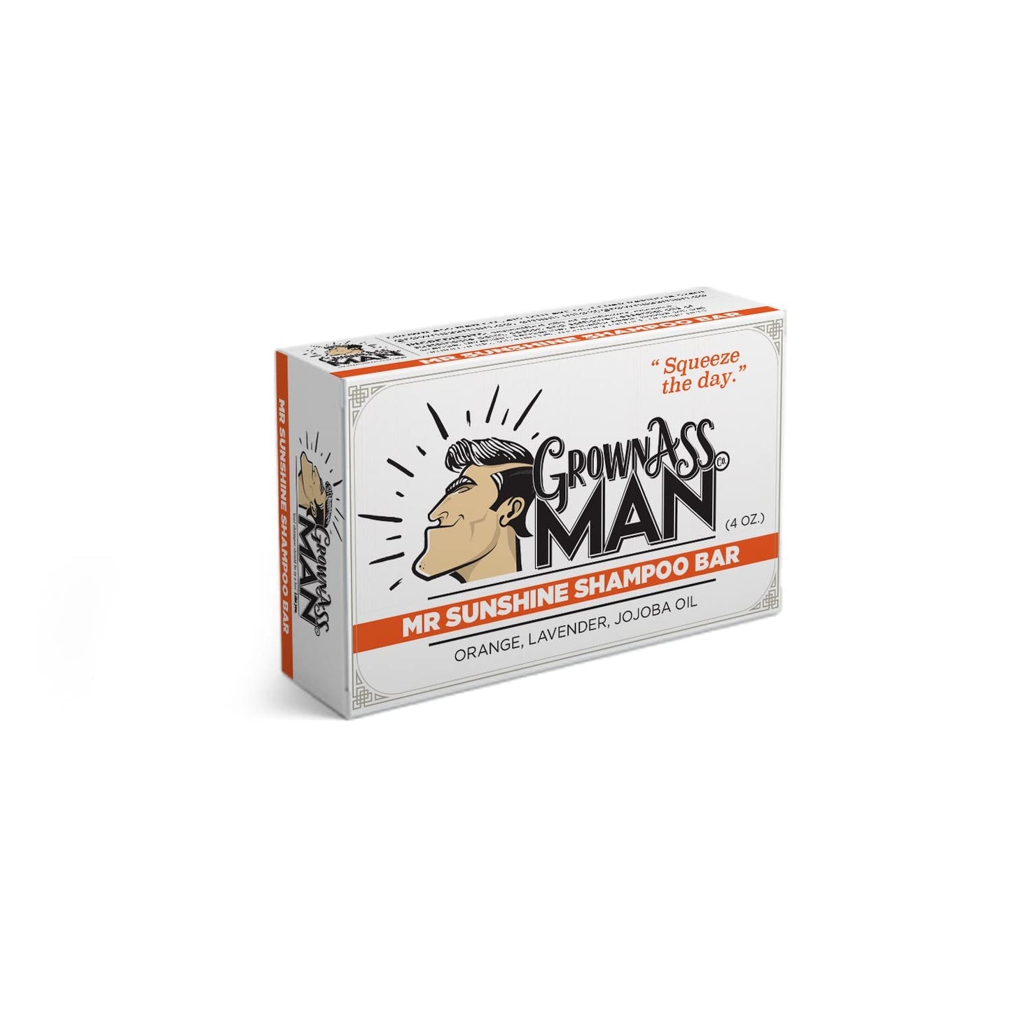 Solid Shampoo Bar Rich Lather 3 in 1: Hair, Beard & Body Wash - Plastic Free & Eco-Friendly, Natural & Organic Clean for All Hair Types, 4oz Bar (Mister Sunshine, 3-Pack)