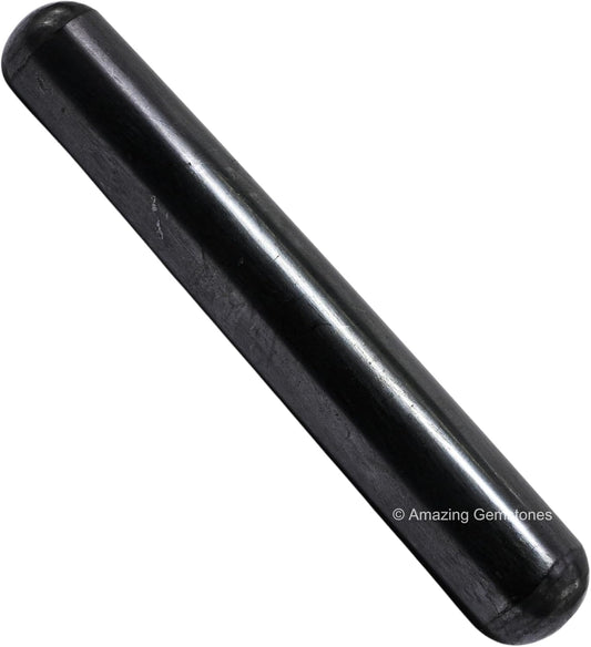 Amazing Gemstone Shungite Crystal Wand Massage Stick - Pelvic Wand Gua Sha for Adults - Crystals and Healing Stones Massage Wands for Adults Gifts (Smooth)