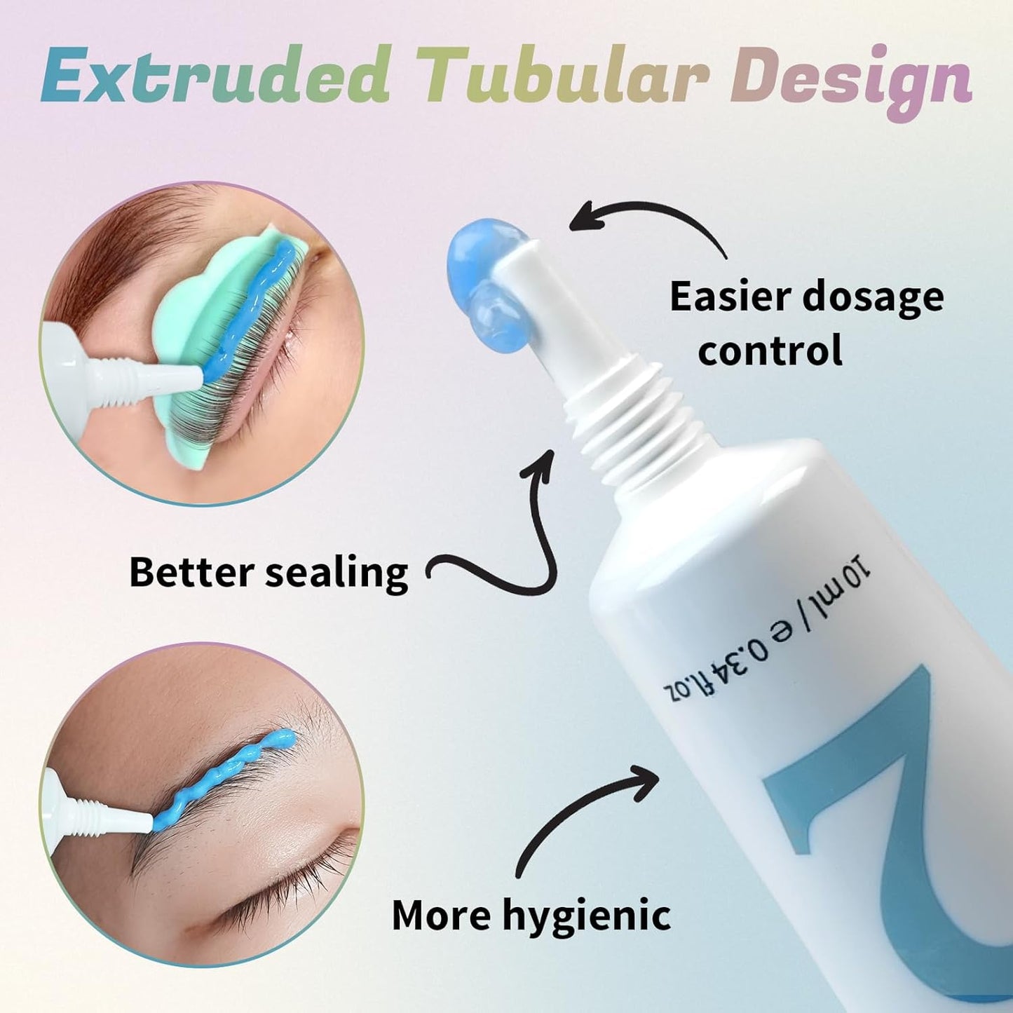 PERMANIA Korean Lash Lift Kit, Tube Design Easy to Apply Brow Lamination Kit, for Natural Results Instant Lifting & Curling with Detailed Instruction (with Glue Balm)