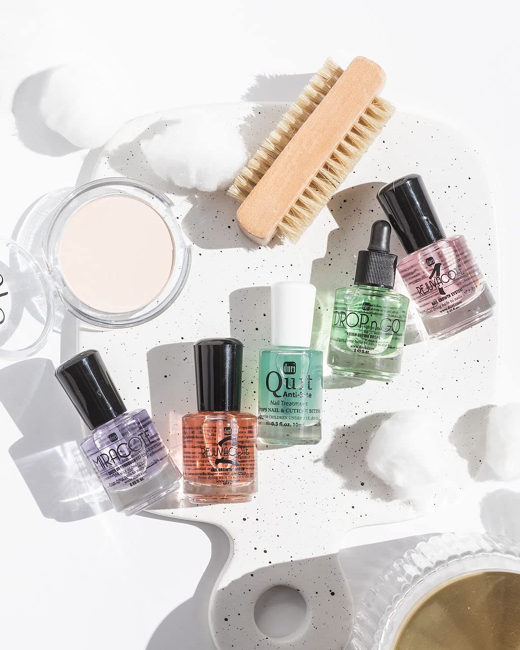 duri Rejuvacote 1 Original Maximum Strength Nail Growth System Base, Top Coat and Miracote Quick Dry Top Coat Combo