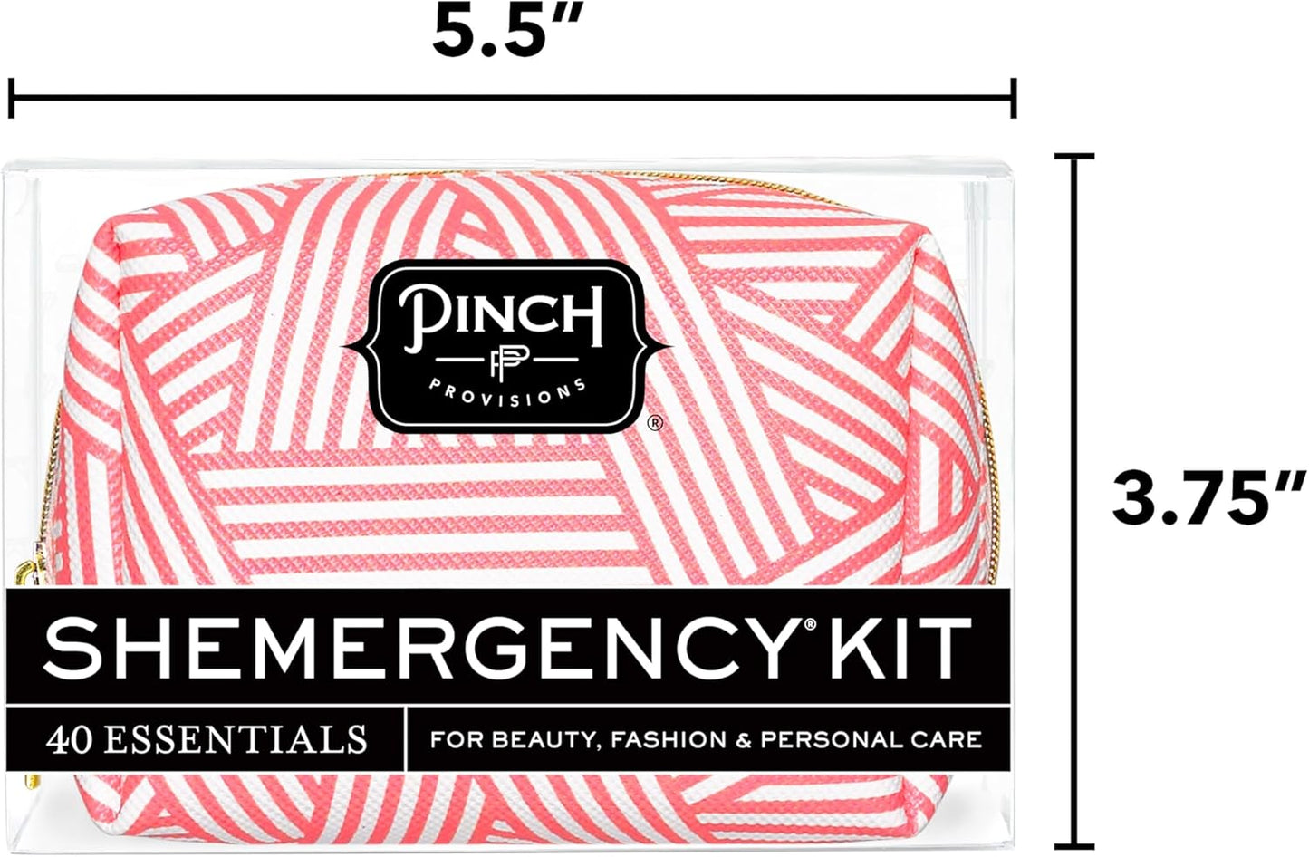 Pinch Provisions Shemergency Kit for Her, 40 Emergency Essential Items, Compact, Multi-Functional Pouch, Gift for Women, Birthday, Bachelorette Parties, and More!